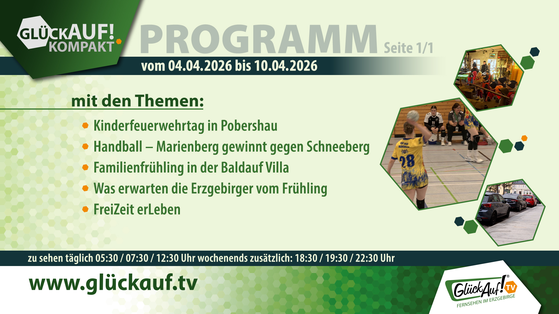 Bei uns im Erzgebirge für die Woche vom 04.04.2026 bis 10.04.2026 Bei uns im Erzgebirge für die Woche vom 04.04.2026 bis 10.04.2026